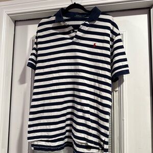 Polo by Ralph Lauren Men's Black and White Striped Polo